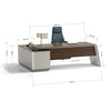 ANDERS Executive Desk Reversible Return 2.4M - Hazelnut & Beige