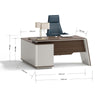ANDERS Executive Desk Reversible Return 1.4M - Hazelnut & Beige