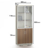 ANDERSON 2 Door Display Unit 80cm - Hazelnut & Beige