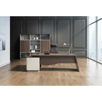 ANDERS Display Unit 240cm - Hazelnut Gold & Beige