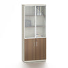 ANDERSON 2 Door Display Unit 80cm - Hazelnut & Beige