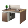 ANDERSON 2 People Back to Back Workstation 1.2M - Hazelnut & Beige