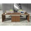 ANDERSON 2 People Back to Back Workstation 1.2M - Hazelnut & Beige
