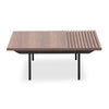 TOZZI Square Coffee Tables 85cm - Walnut & Black