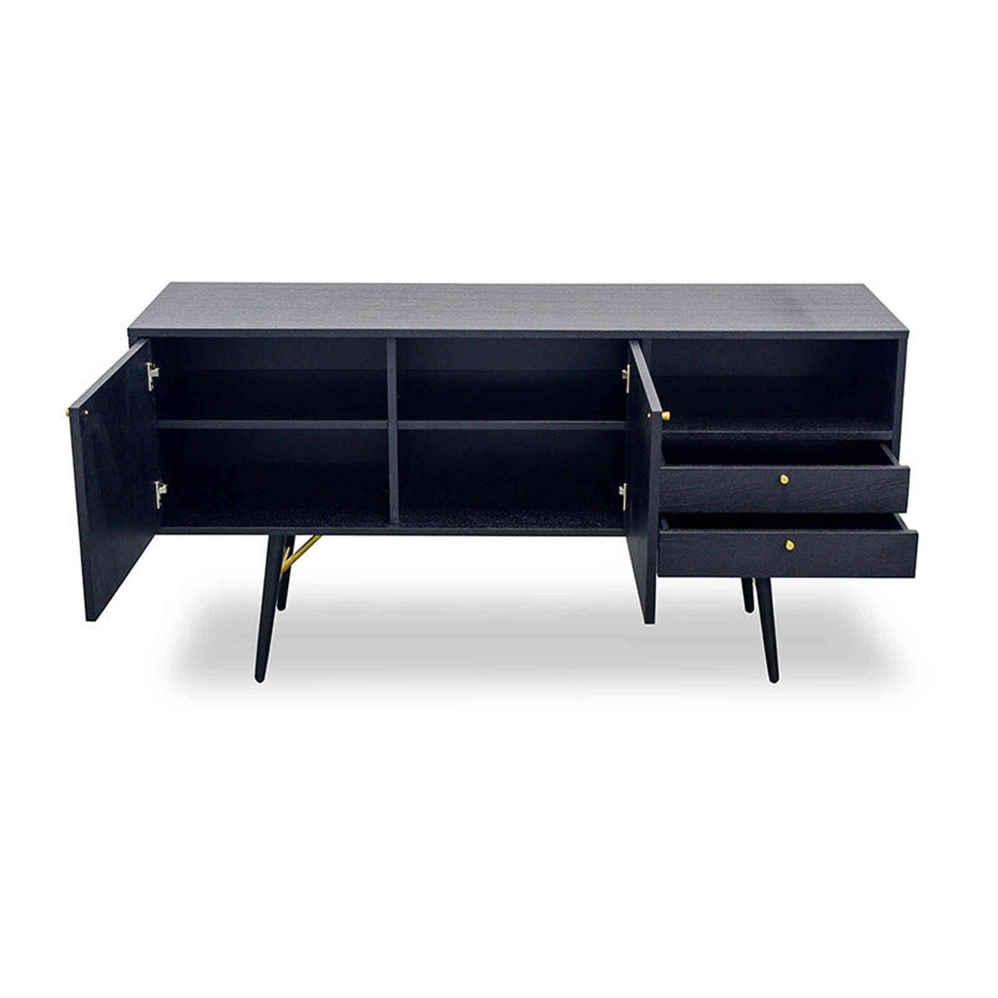 OMARI Sideboard 160cm - Black,Dining Room Furniture,Sideboards,Modern Furniture