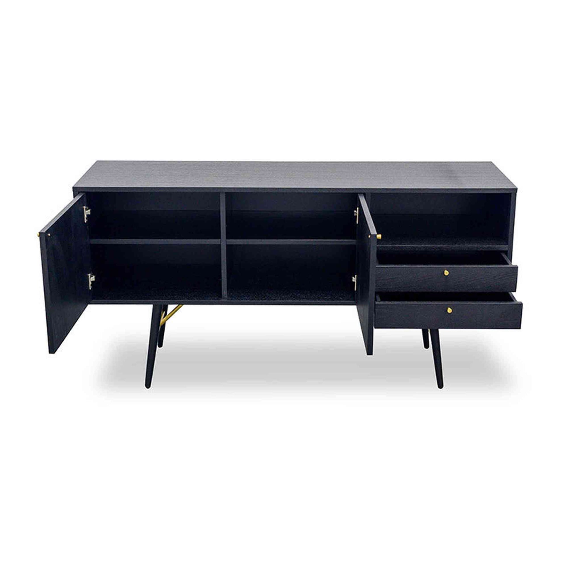 OMARI Sideboard 160cm - Black,Dining Room Furniture,Sideboards,Modern Furniture