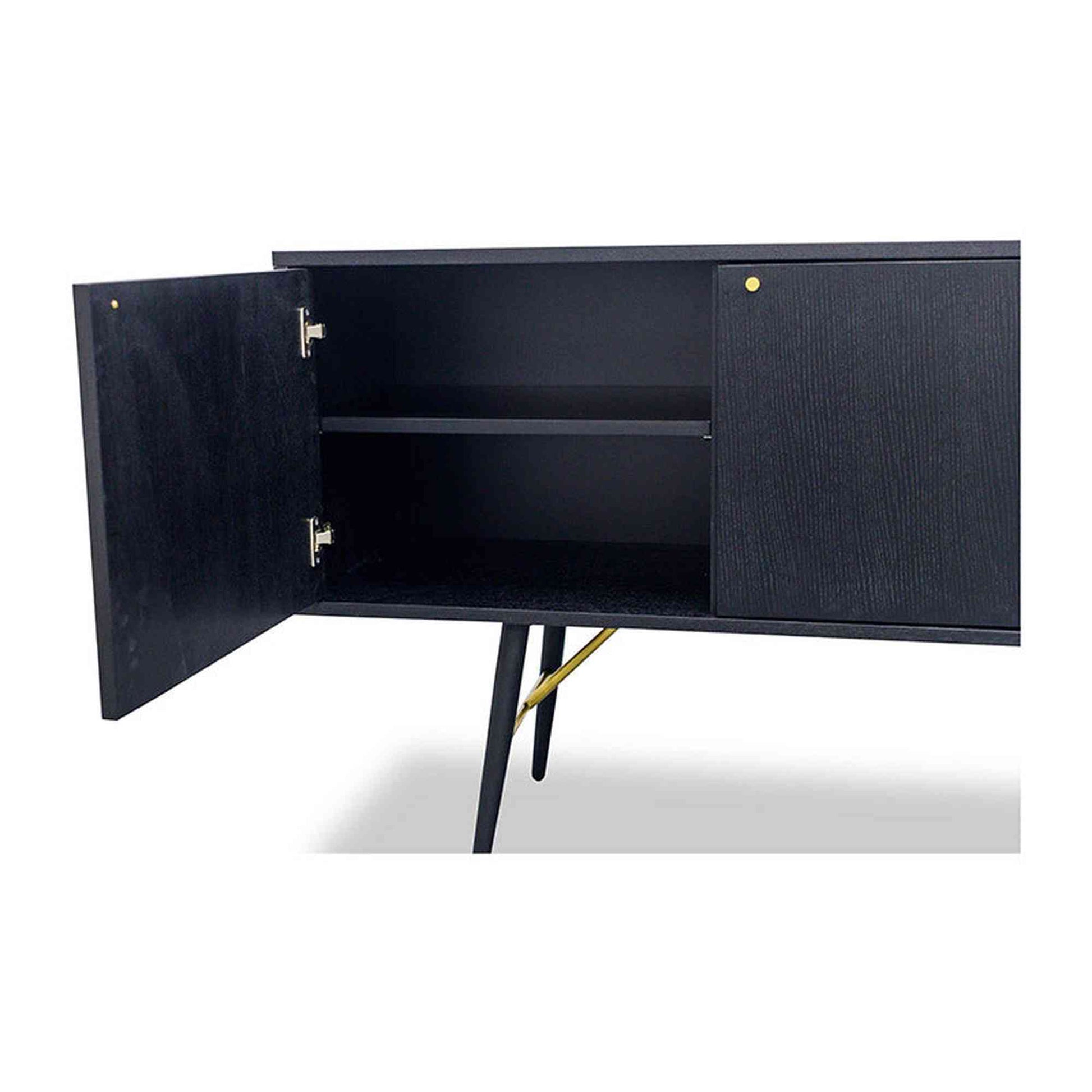 OMARI Sideboard 160cm - Black,Dining Room Furniture,Sideboards,Modern Furniture
