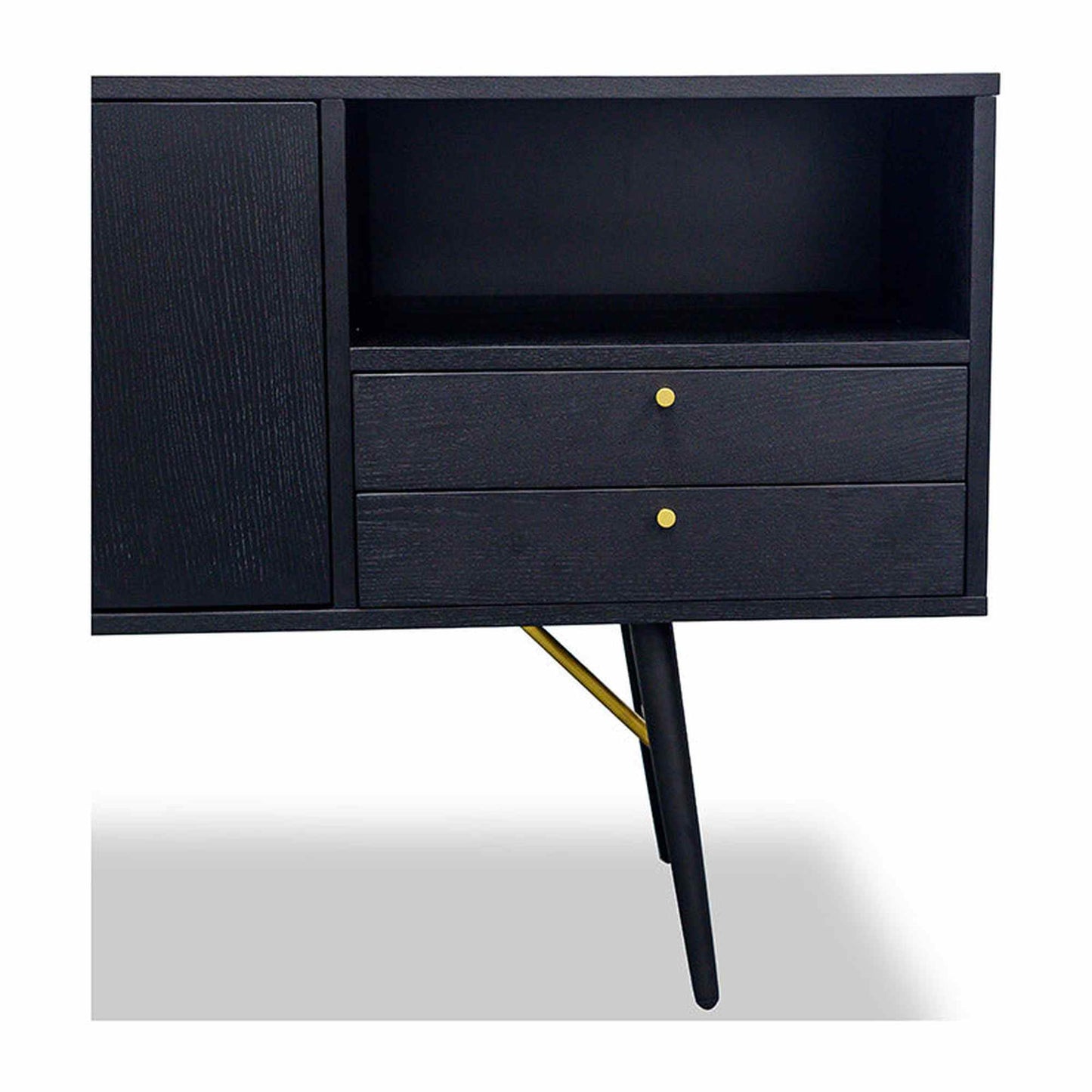 OMARI Sideboard 160cm - Black,Dining Room Furniture,Sideboards,Modern Furniture