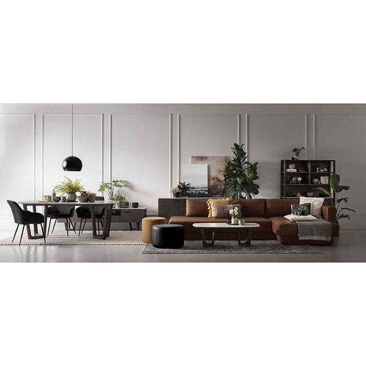 HAKON Dining Chair - Brown & Black