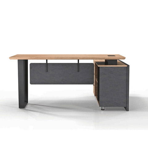 ADRIANO Executive Office Desk with Left Return 160-180cm - Light Brown