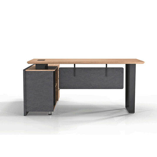 ADRIANO Reversible Executive Office Desk 160-180cm - Light Brown