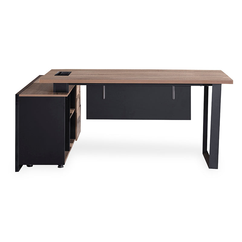 ADRIANO Reversible Executive Office Desk 160-180cm - Light Brown