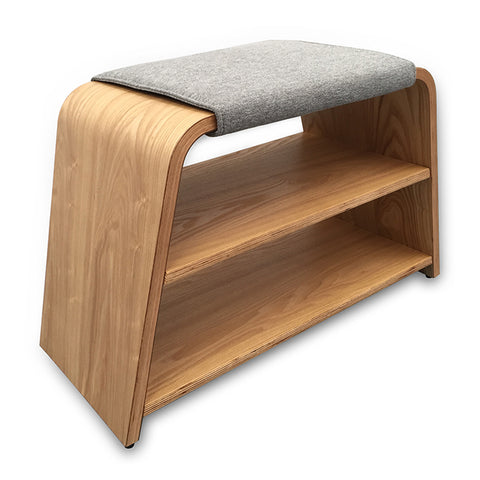 Leta Storage Bench Seat - 45cm - Ash + Grey,Living Room Furniture,Bench Seats,Modern Furniture