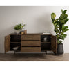HAMILTON Sideboard Buffet Solid Acacia Wood 160cm - Toffee Colour