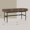 HAMILTON Study Desk Oak & Acacia Veneer 140cm - Toffee