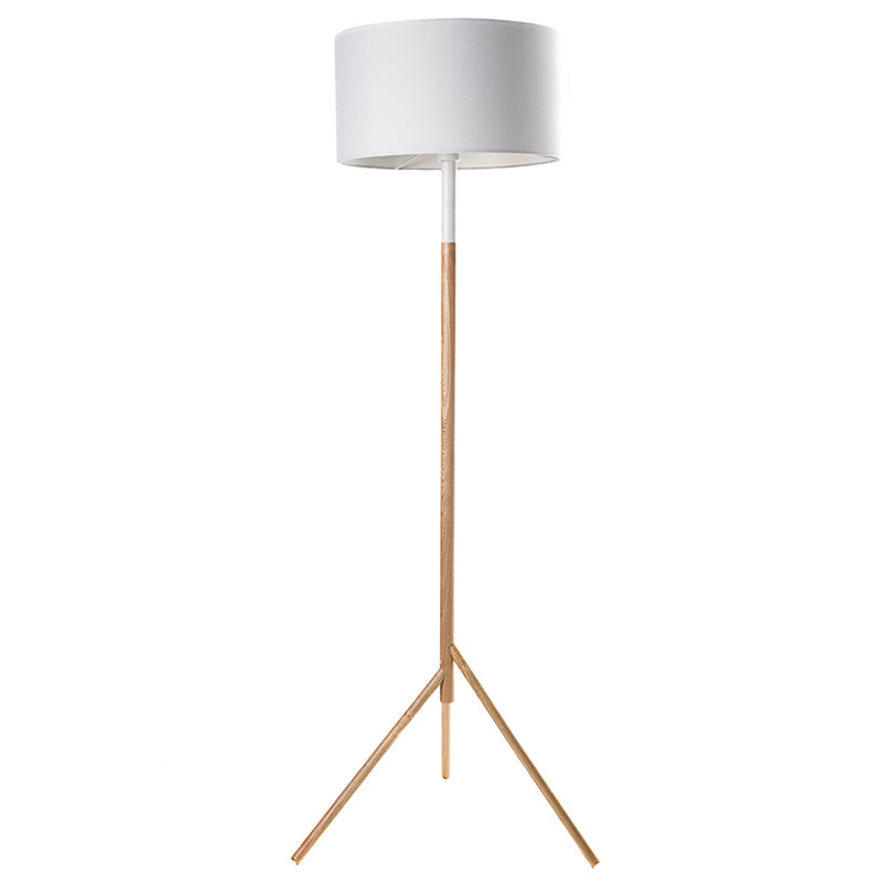 Woodi Floor Lamp - 150cm - White + Oak,Home Decor,Lighting,Floor Lamps,Modern Furniture