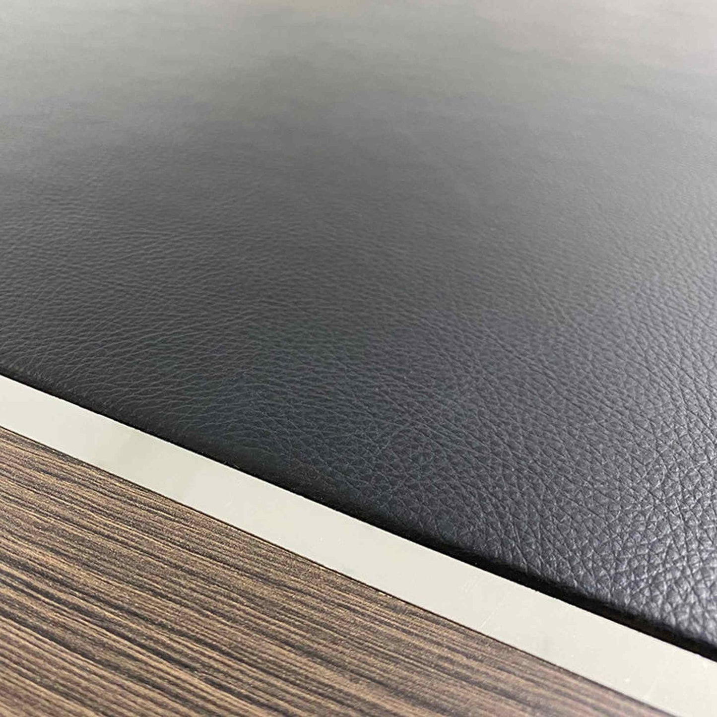 Carter Executive Office Desk + Right Return - 180cm - Coffee + Grey
