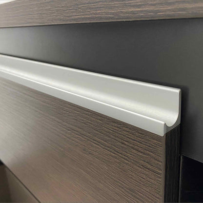 Carter Executive Office Desk + Right Return - 180cm - Coffee + Grey