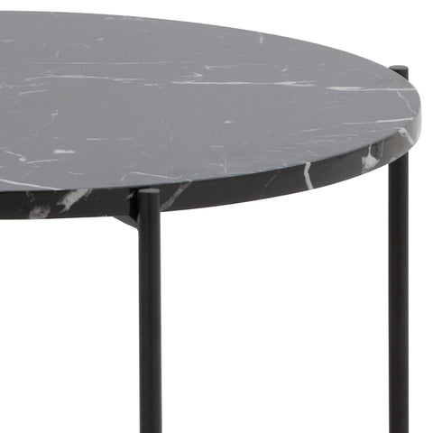 JADEN Side Table Large 60cm - Black & White,Living Room Furniture,Coffee Tables,Occasional Tables,Modern Furniture