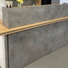 JARIN Reception Desk 2.4M Left Panel - Carbon Grey & White Colour