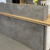 JARIN Reception Desk 2.4M Right Panel - Carbon Grey & White Colour