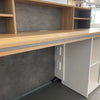 JARIN Reception Desk 2.4M Right Panel - Carbon Grey & White Colour