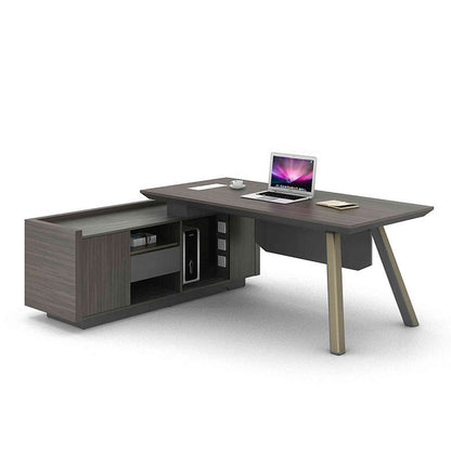 KAISON Executive Desk with Reversible Return 2M - Brown Grey
