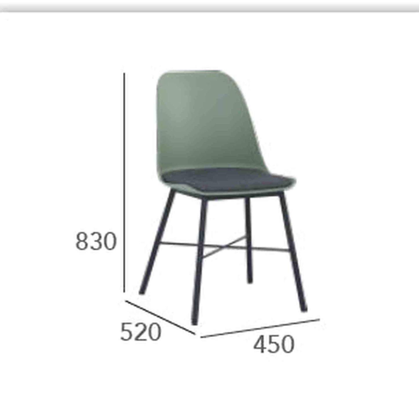 LAXMI Dining Chair - White & Black,Dining Room Furniture,Dining Chairs,Armchairs,Modern Furniture
