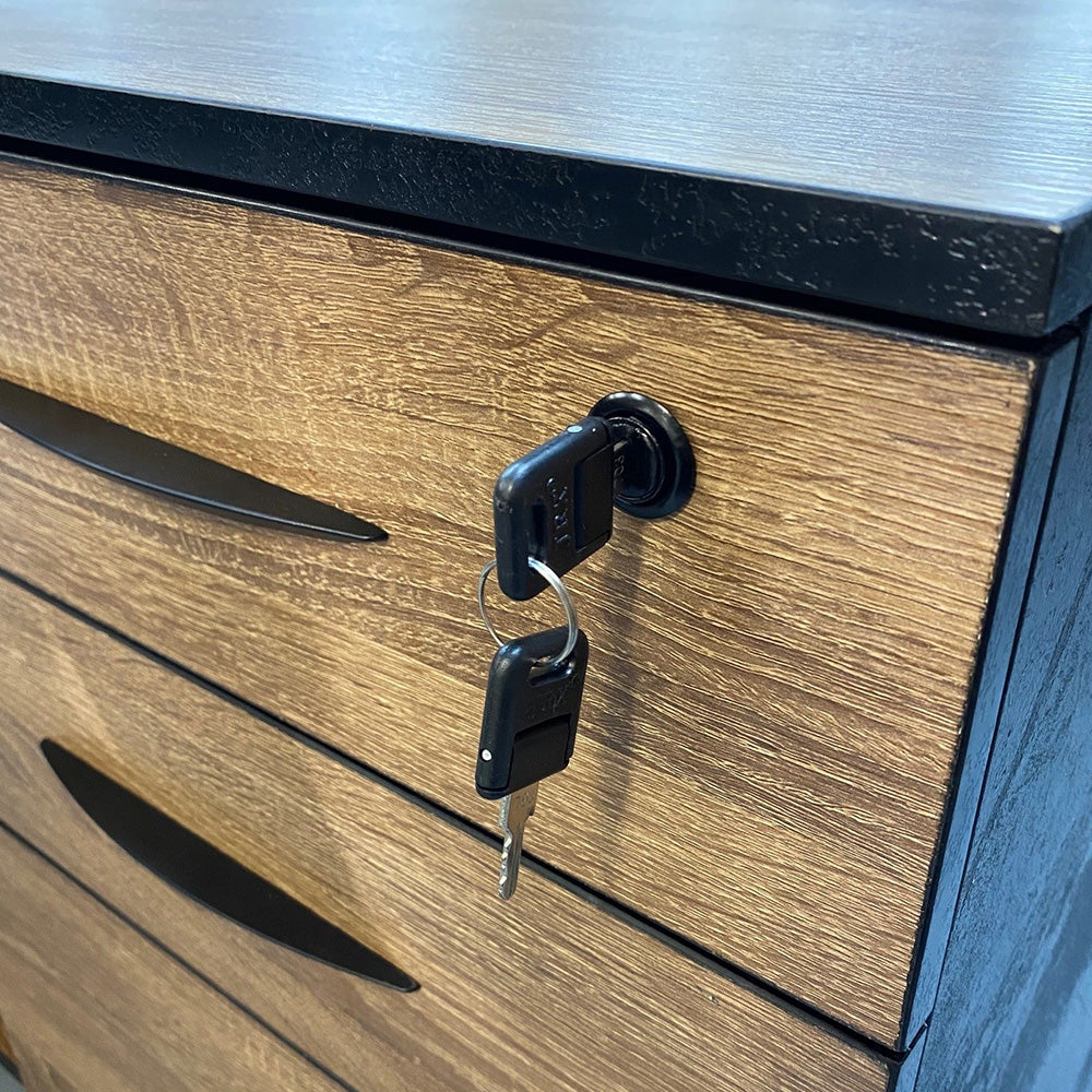 ADRIANO Reversible Executive Office Desk 160-180cm - Light Brown