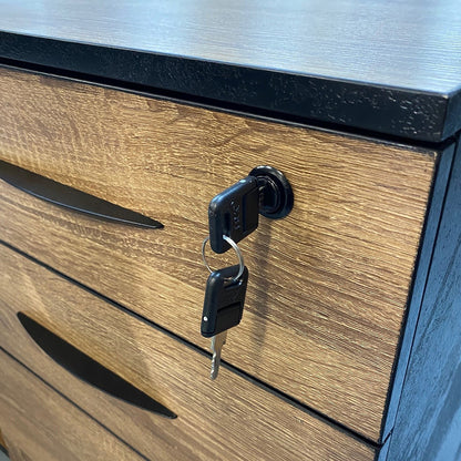 ADRIANO Reversible Executive Office Desk 160-180cm - Light Brown