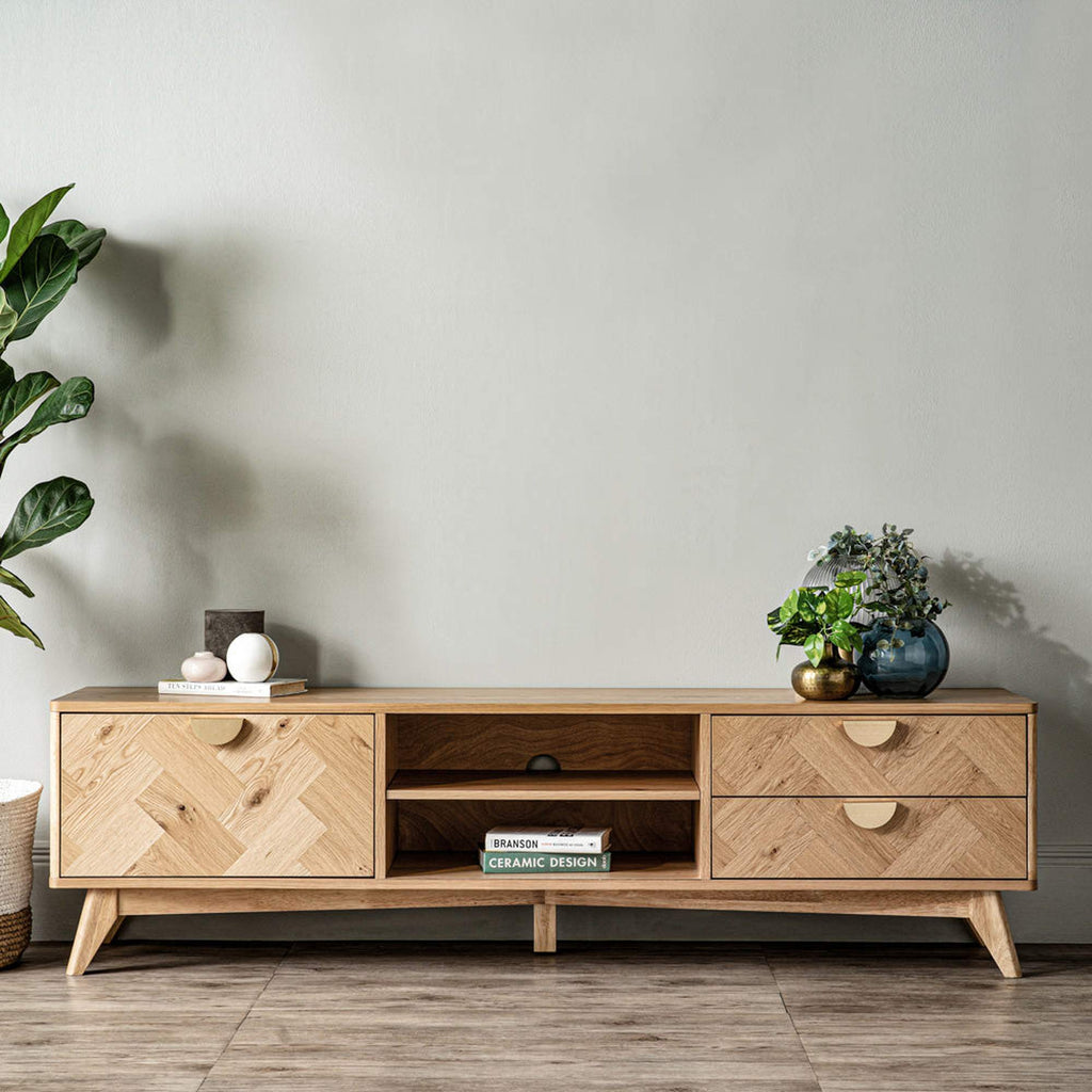 LOFTUS Entertainment TV Unit 180cm Oak Modern Furniture loftus-entertainment-tv-unit-180cm-oak-modern-furniture