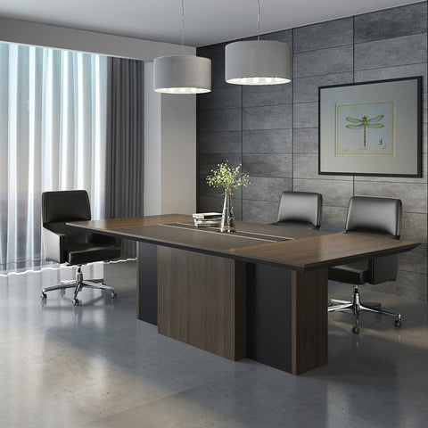 CARTER Boardroom Table  2.4M - Coffee & Charcoal