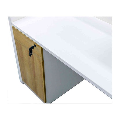 ZIVA Reception Desk 1.8M with Left Panel - White,Office Furniture,Reception Desks,Modern Furniture