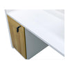 ZIVA Reception Desk 2.4M with Right Panel - Oak & White