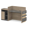 KERAN  Reception Desk 1.8M Right Panel - Acacia & Carbon Grey Colour