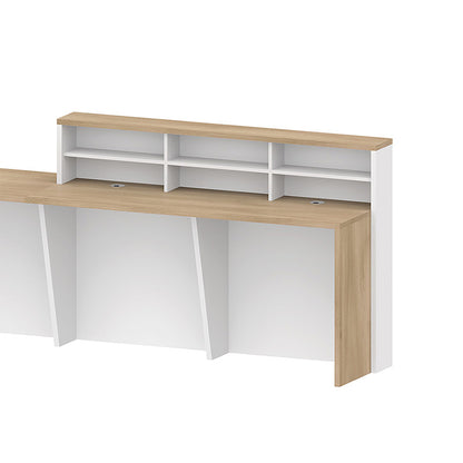 HELMER Reception Desk 1.8M Right Panel - Oak & White