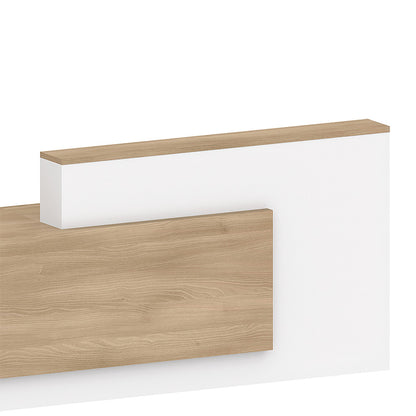 HELMER Reception Desk 1.8M Left Panel - Oak & white
