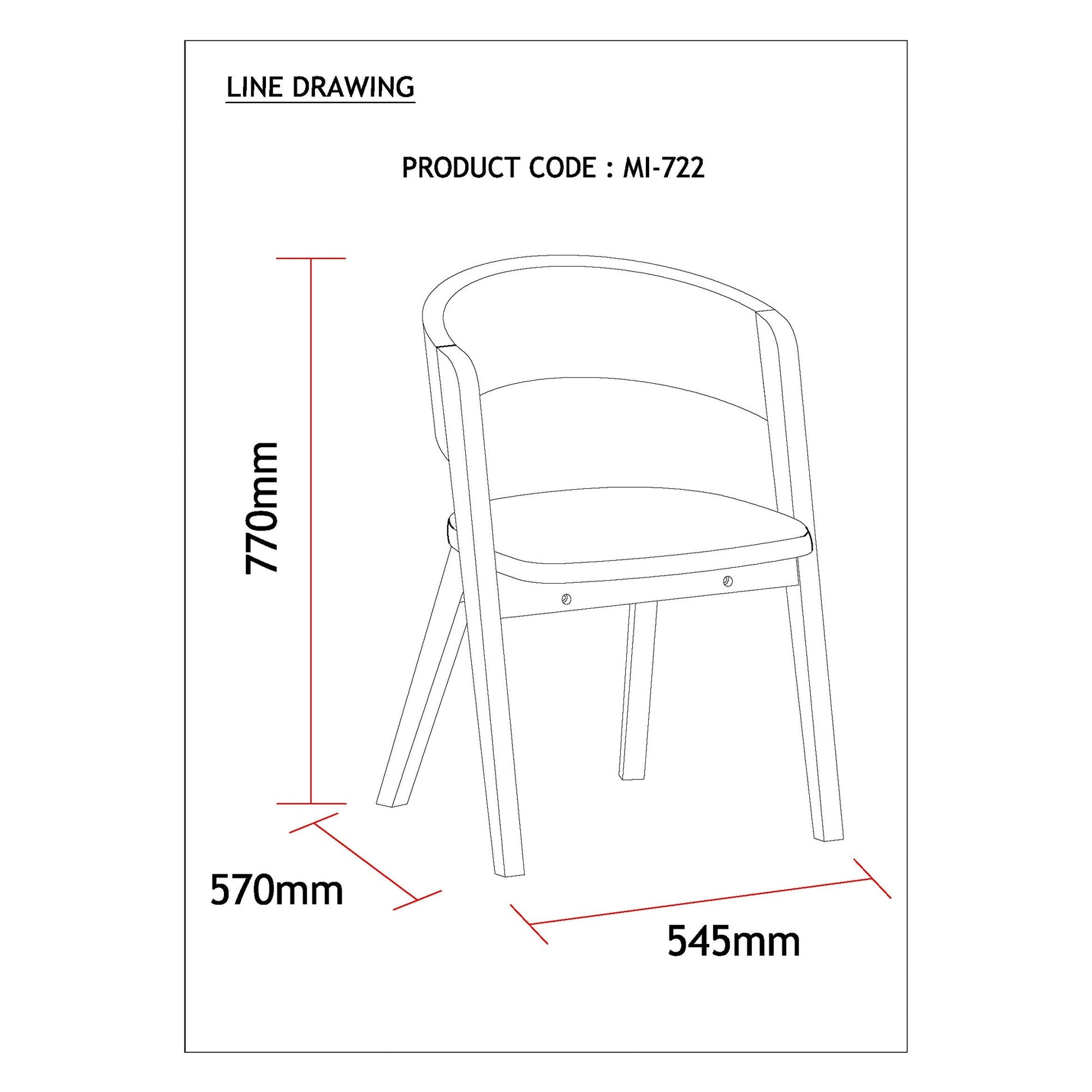 ALESSA Dining Chair - Blue,Dining Room Furniture,Dining Chairs,Armchairs,Modern Furniture