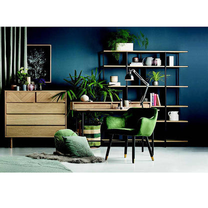 DOVER Study Desk 120cm - Natural & Black