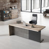 AFTAN Executive Desk Right Panel 180cm - Warm Oak & Black