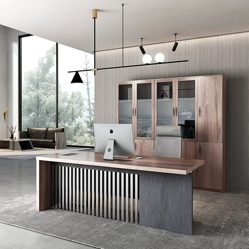 AFTAN Executive Desk with Pedestal & Right Mobile Return 180cm - Warm –  Modern Furniture