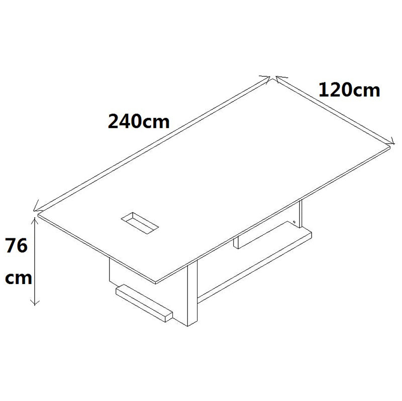 ZEA Boardroom Table 2.4M - Mahogany Black,Office Furniture, Boardroom Tables,Modern Furniture