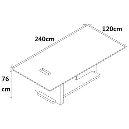 ZEA Boardroom Table 2.4M - Mahogany Black,Office Furniture, Boardroom Tables,Modern Furniture