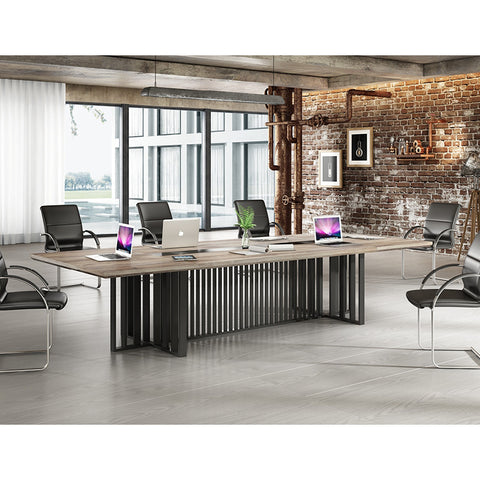 VIDAL Boardroom Table 3.6M - Mahogany Black,Office Furniture, Boardroom Tables,Modern Furniture