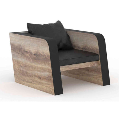 FRANCO Single Seater Sofa - Mahogany Black,Office Furniture,Office Chairs & Seating,Modern Furniture