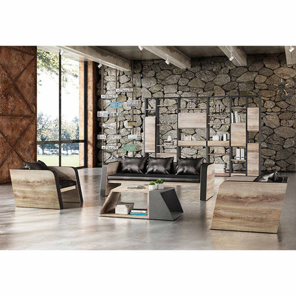 FRANCO Three Seater Sofa - Mahogany Black,Office Furniture,Office Chairs & Seating,Modern Furniture