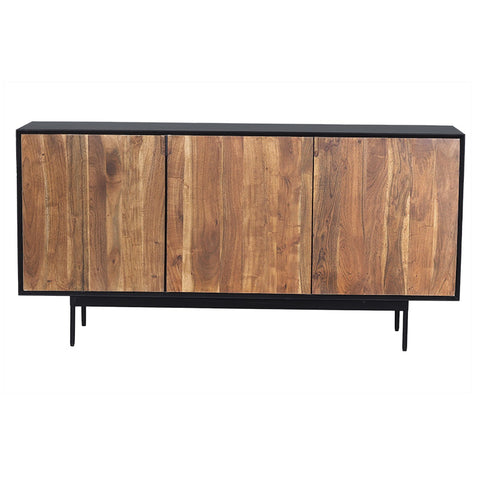 NAKITA Sideboard Buffet 160 cm Solid Acacia Wood - Honey & Black