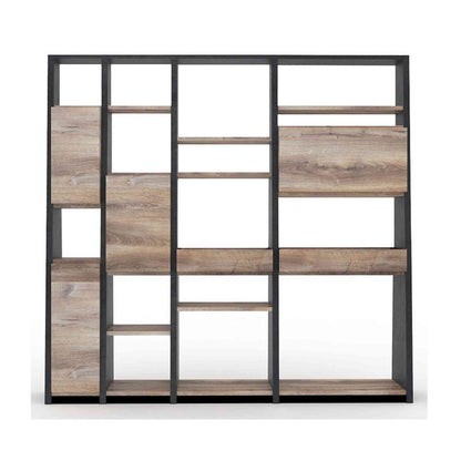 BARON Display Unit 2.3M - Mahogany Black,Office Furniture,Wall Units,Modern Furniture