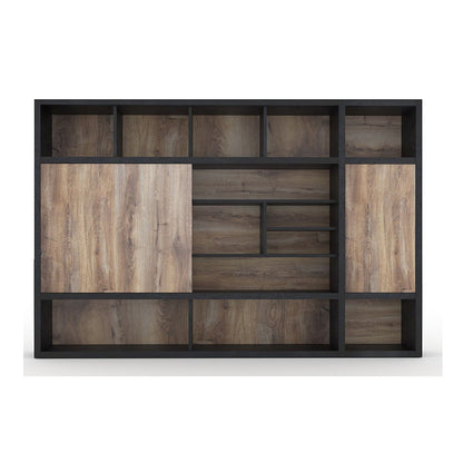PHOENIX Display Unit 3.0M - Mahogany Black,Office Furniture,Wall Units,Modern Furniture