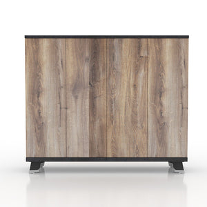 HALDIS Credenza 160cm - Warm Oak & Black